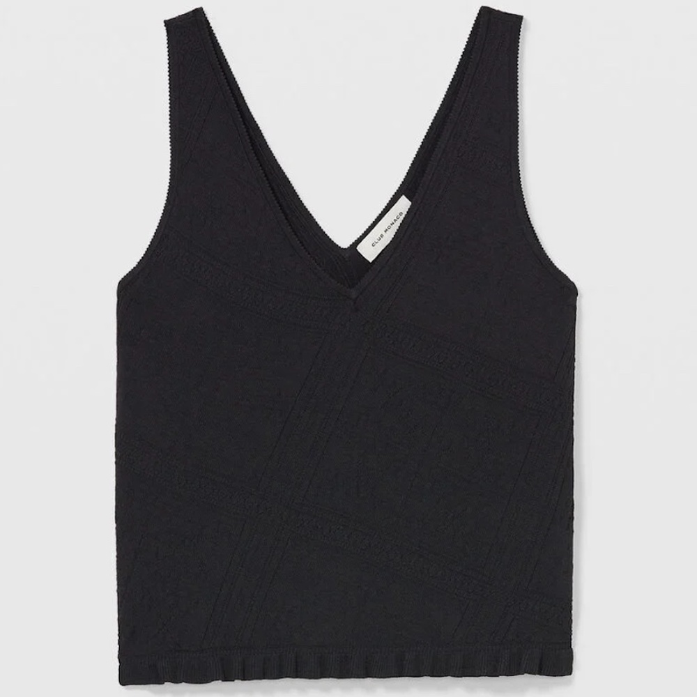 Ruffle Hem Tank - Brand New - NEVER WORN - Black - Picture 5 of 10